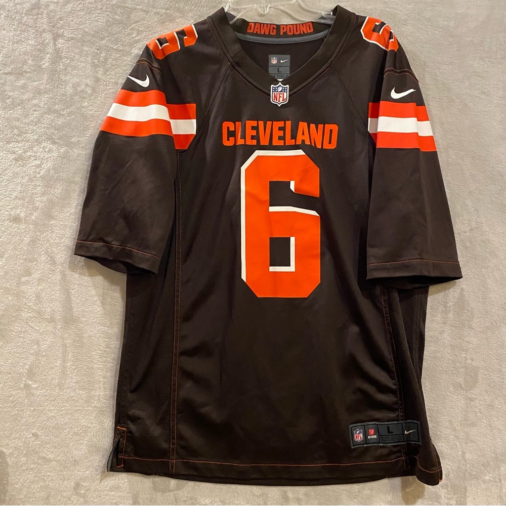 Baker Mayfield Shirt Men’s Large Brown Nike On Field Cleveland Browns Jersey #6